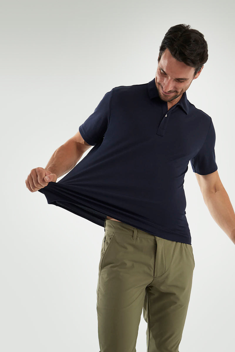 Polo manga corta azul zafiro ∞