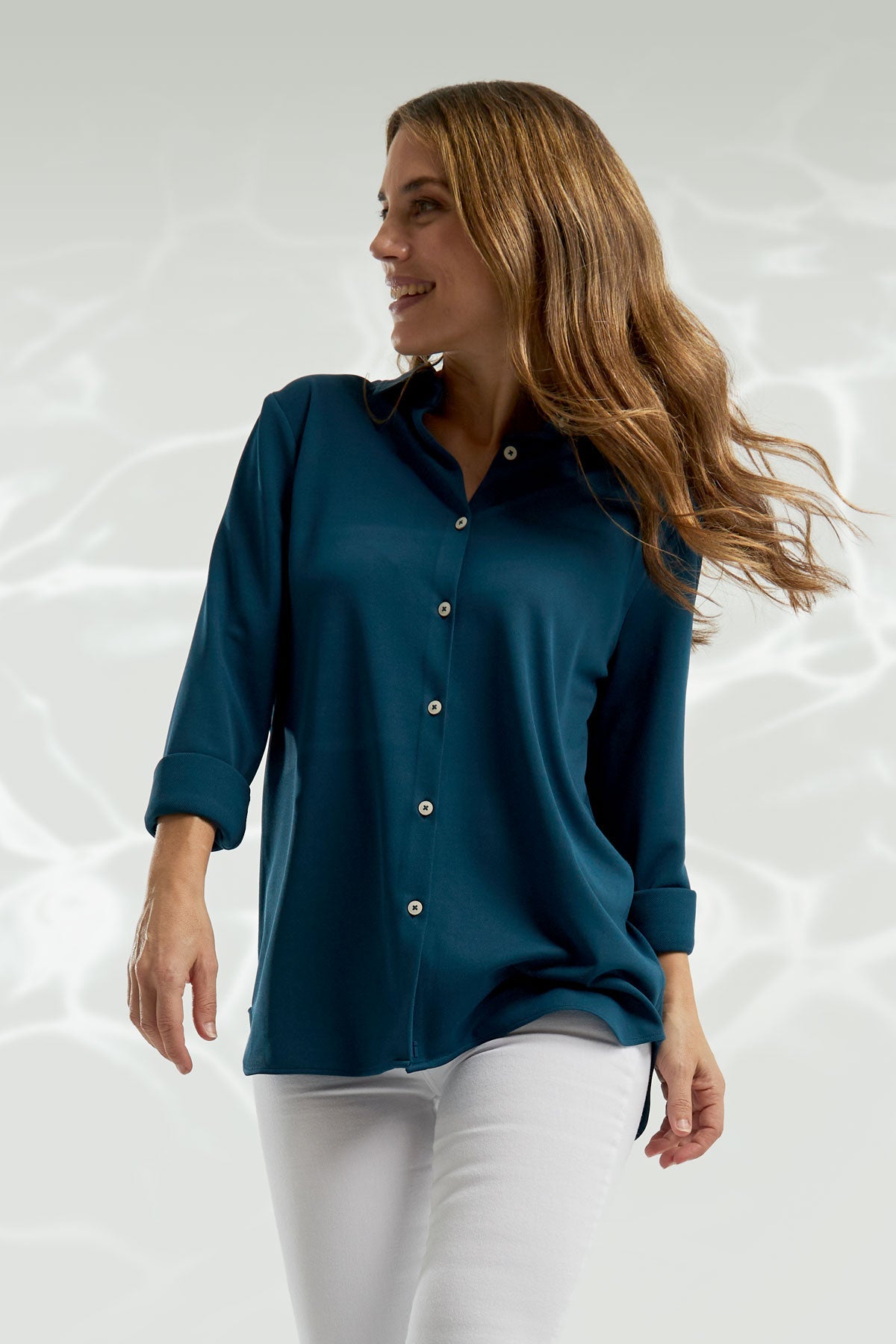 Storm blue oversized shirt ∞