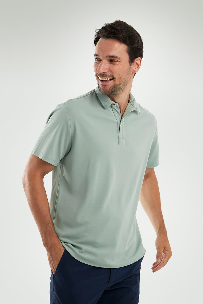 Polo manga corta verde cuarzo ∞