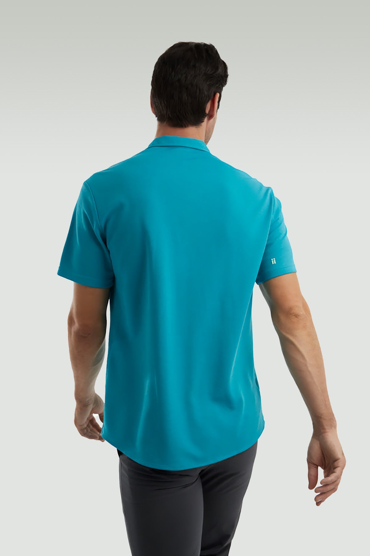 Polo manga corta azul esmeralda ∞