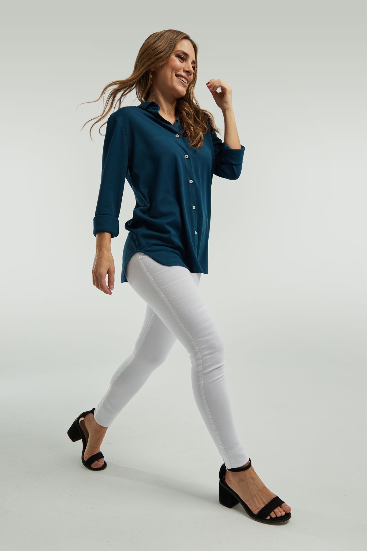 Storm blue oversized shirt ∞