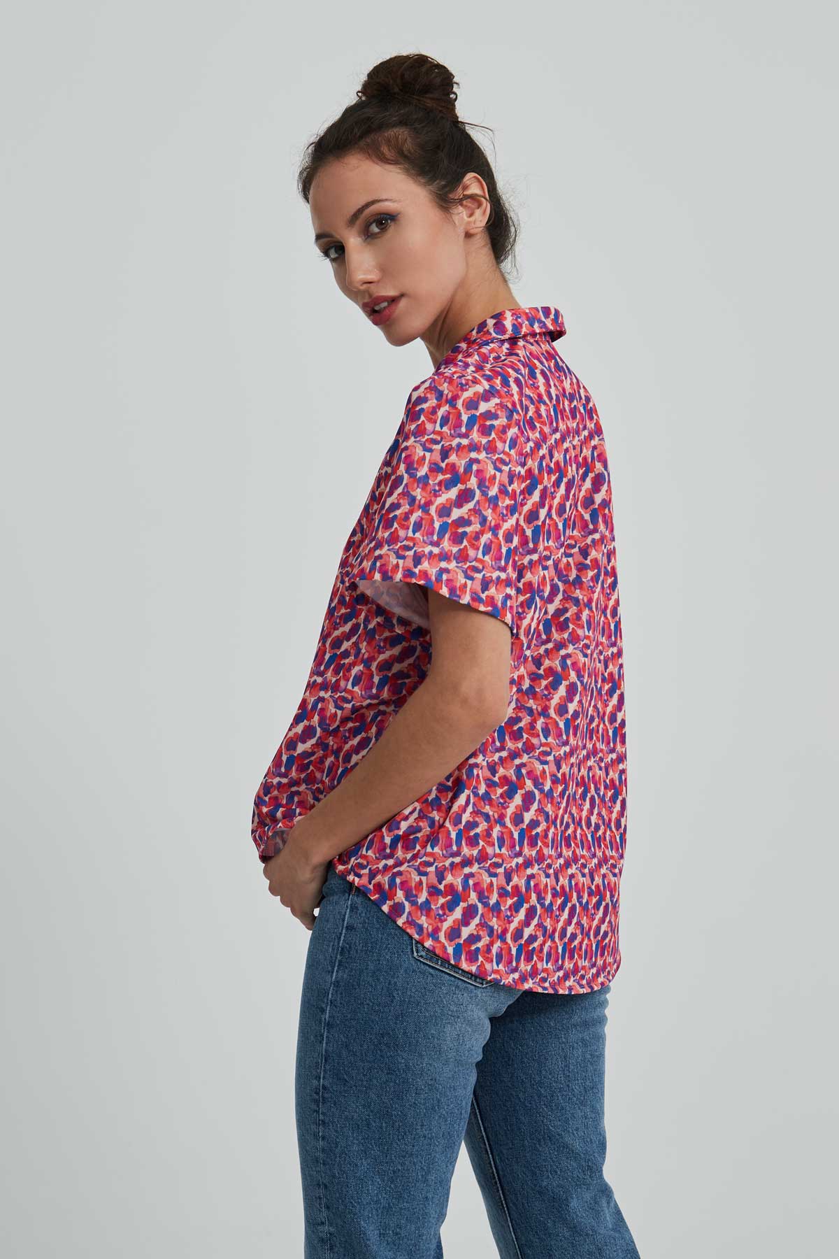 Verbena bowling shirt short sleeves