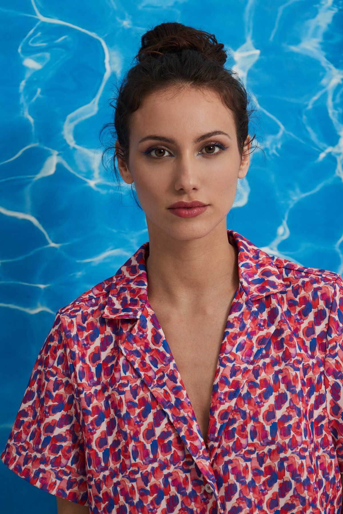 Verbena bowling shirt short sleeves