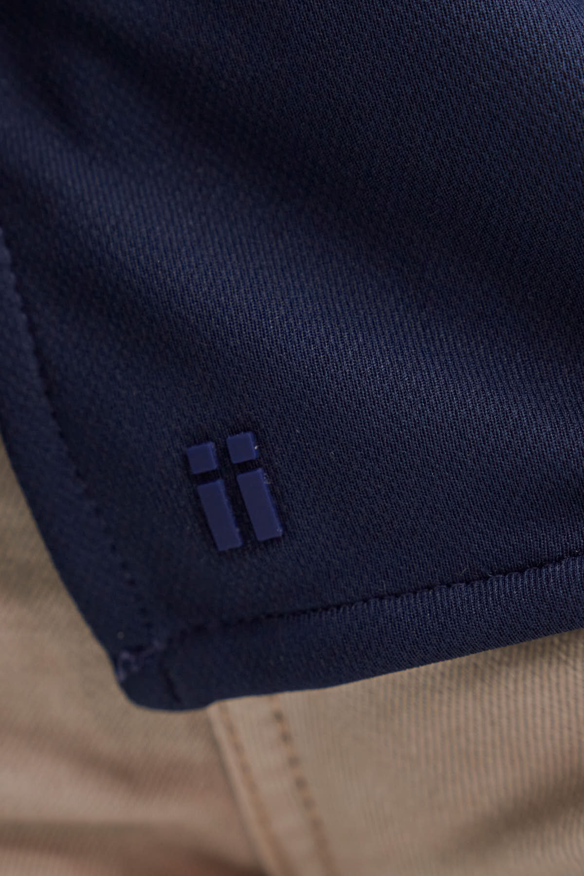 Navy blue bowling shirt ∞