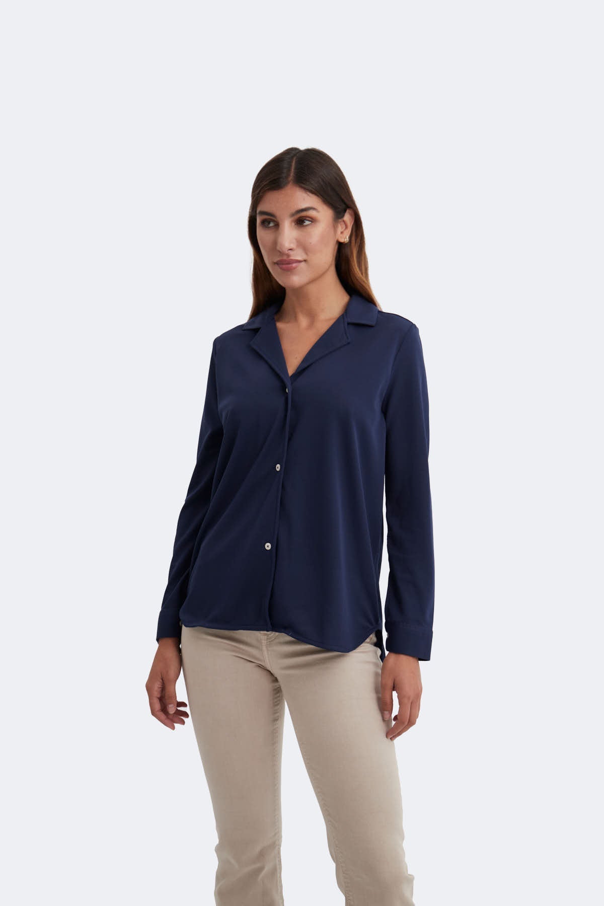 Navy blue bowling shirt ∞