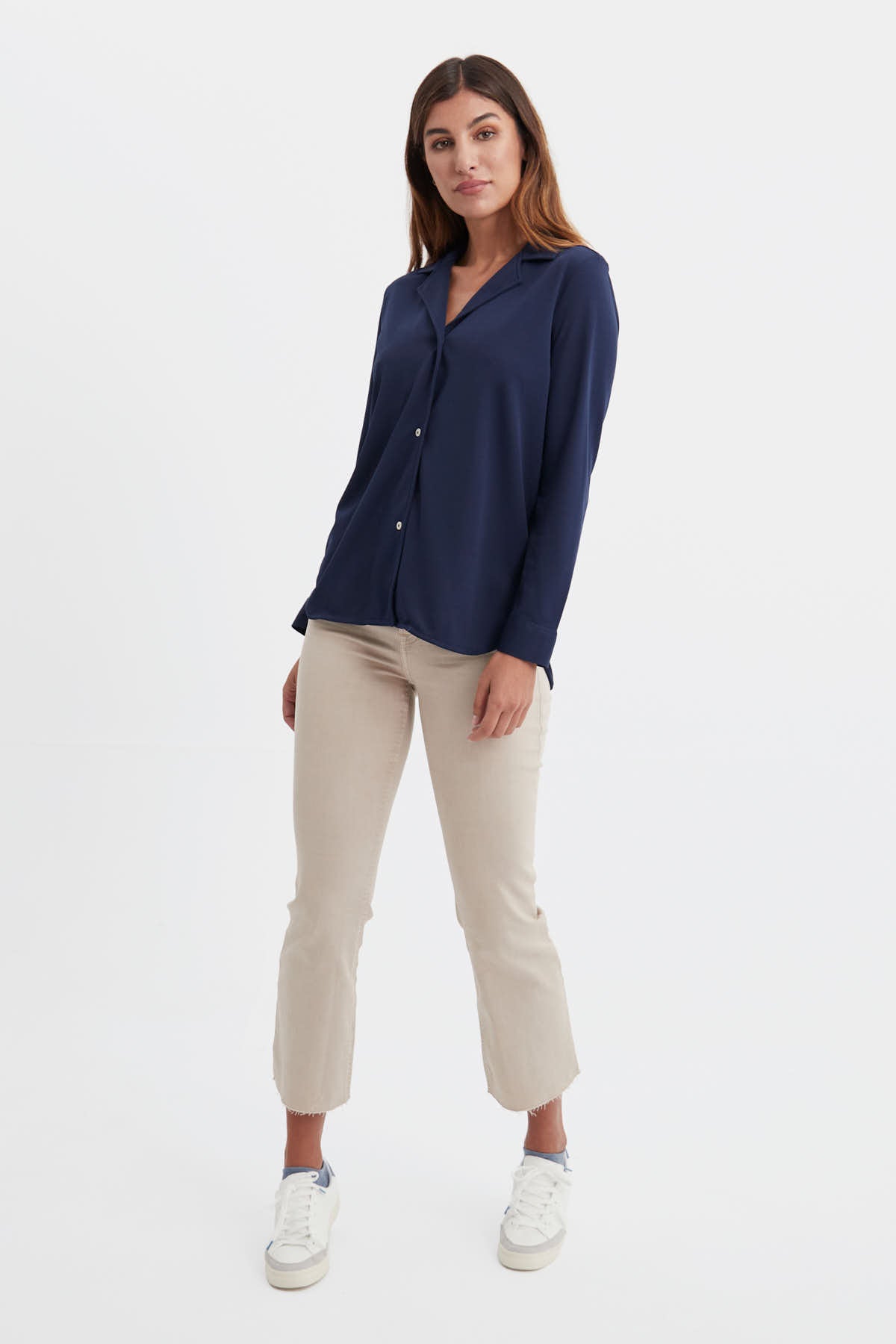Navy blue bowling shirt ∞