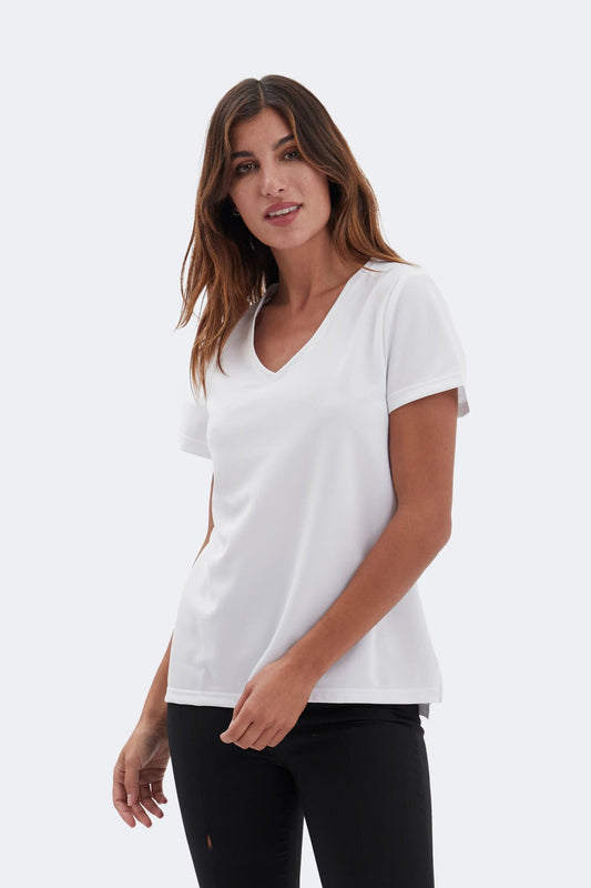 White V-neck T-shirt ∞