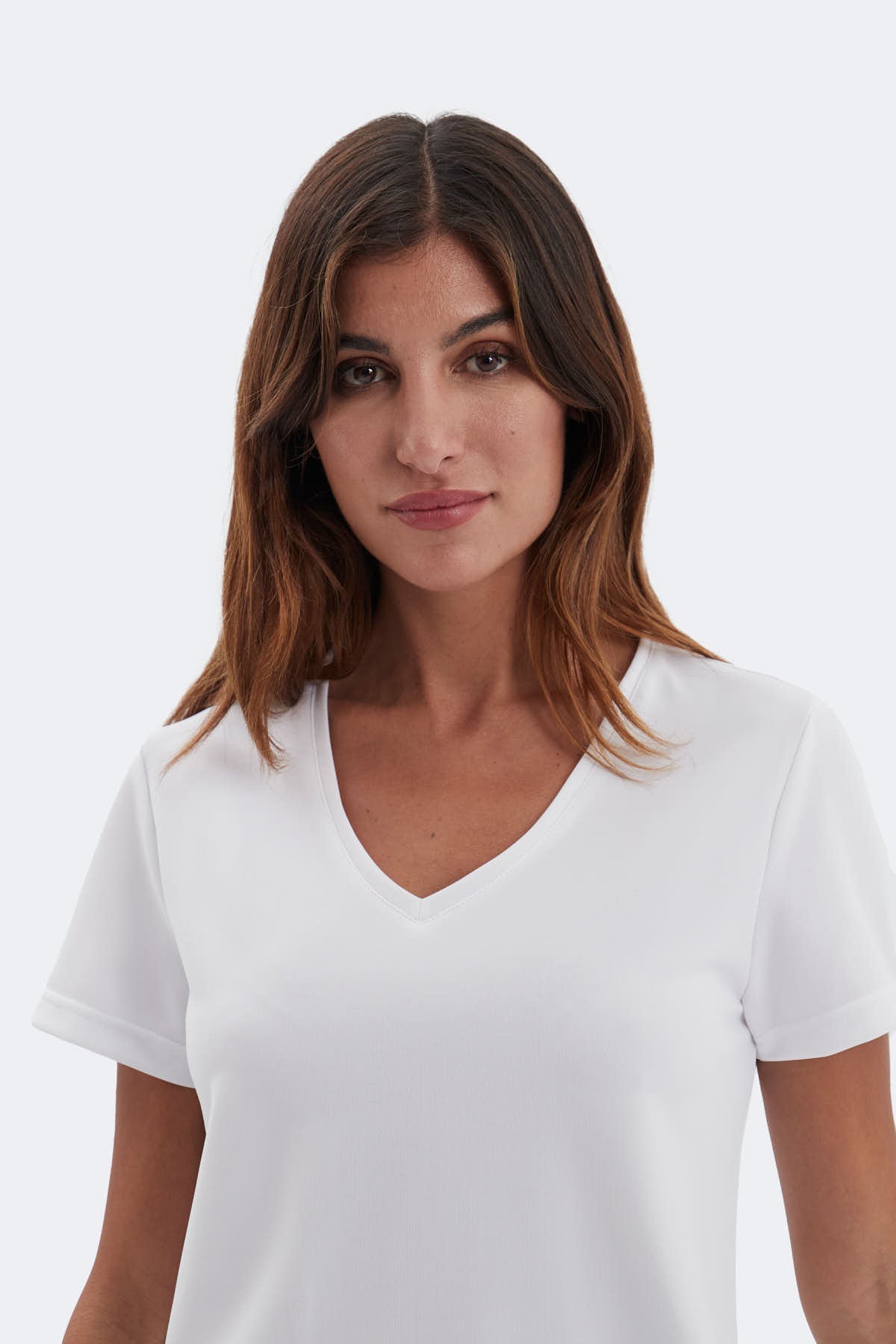 White V-neck T-shirt ∞