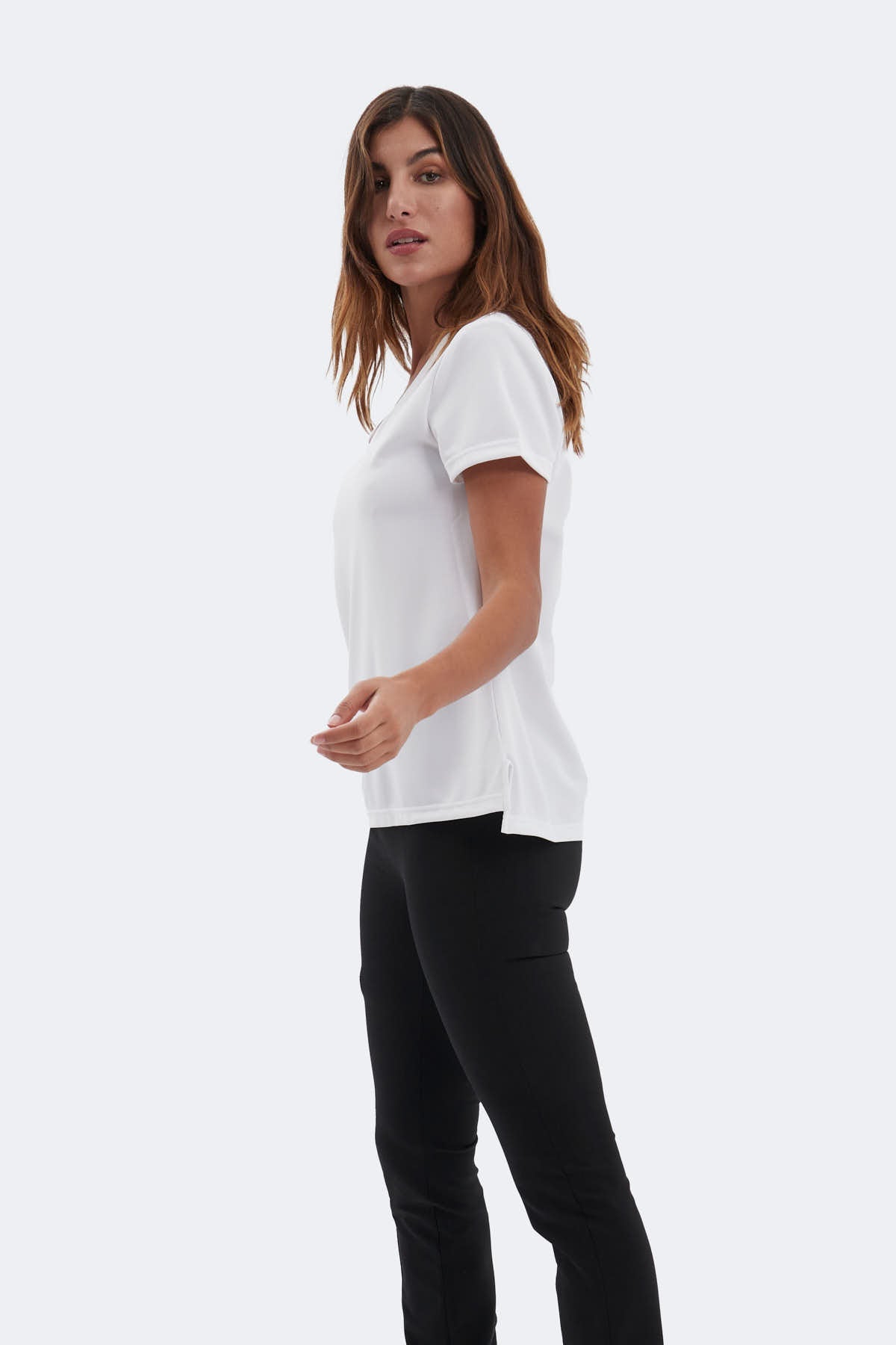 White V-neck T-shirt ∞