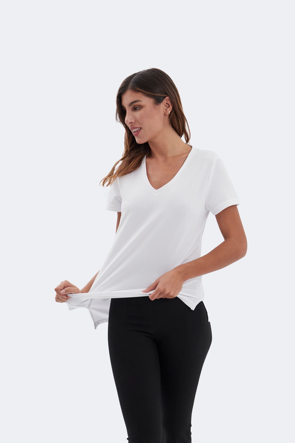 White V-neck T-shirt ∞