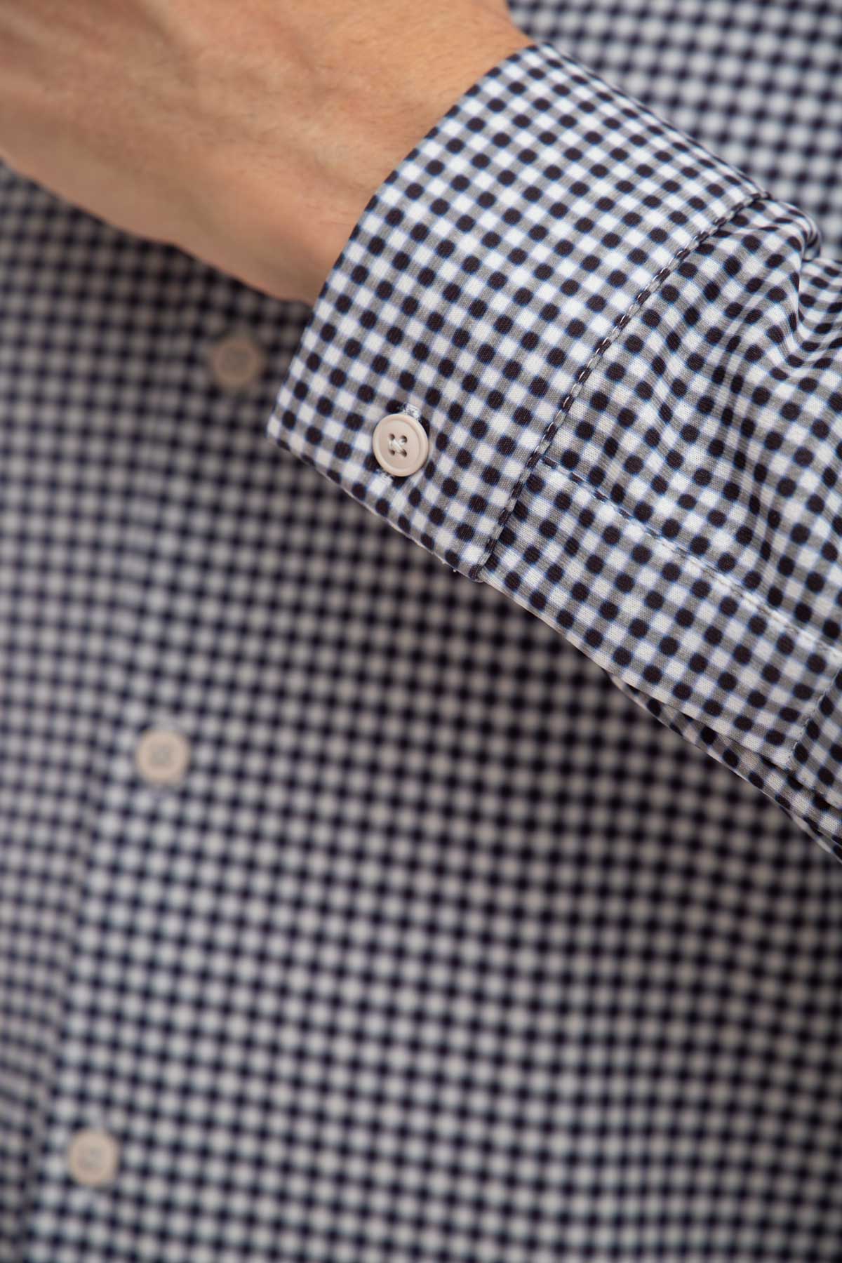 Vichy navy blue shirt