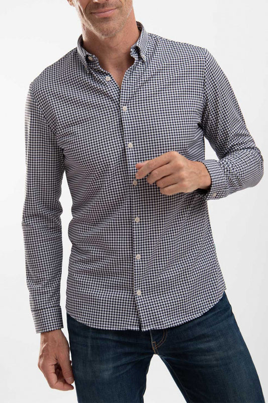 Vichy navy blue shirt