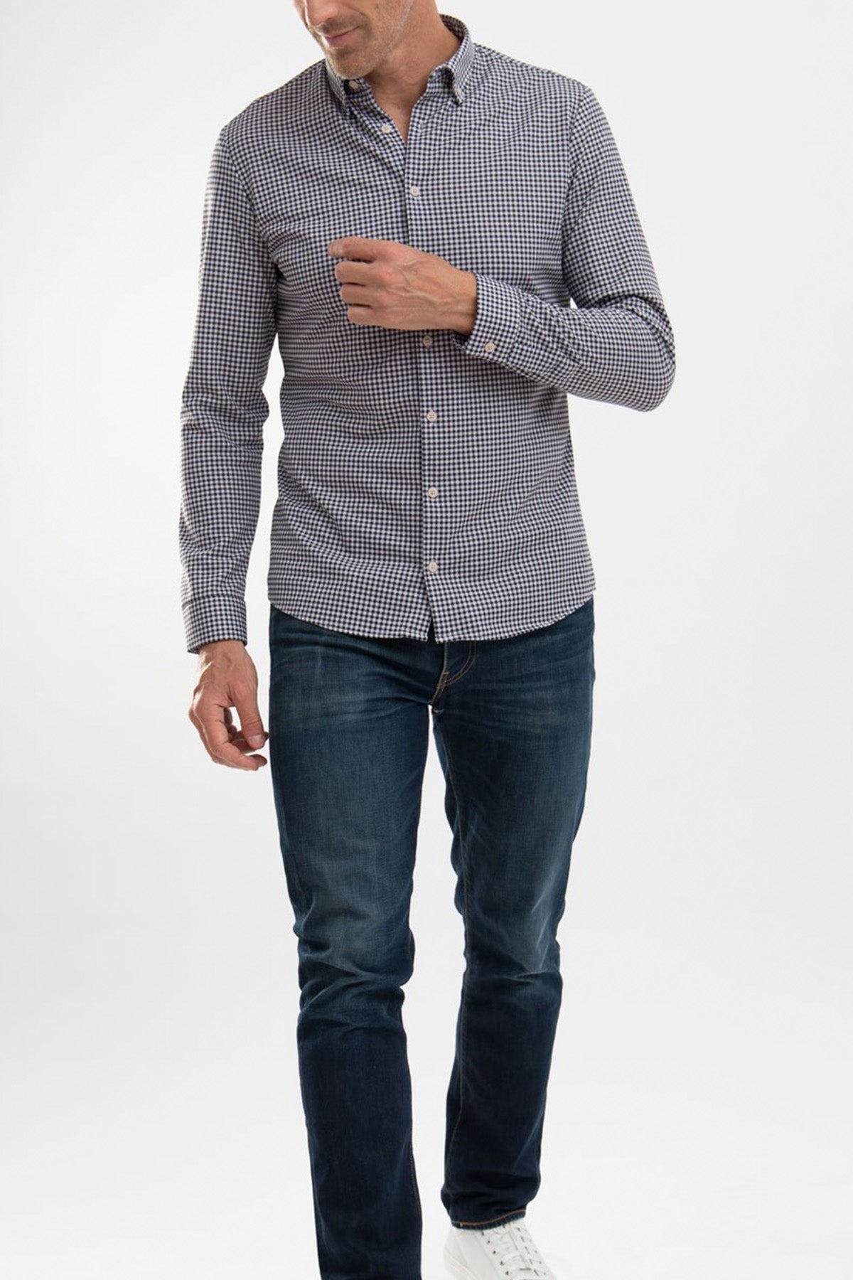 Vichy navy blue shirt