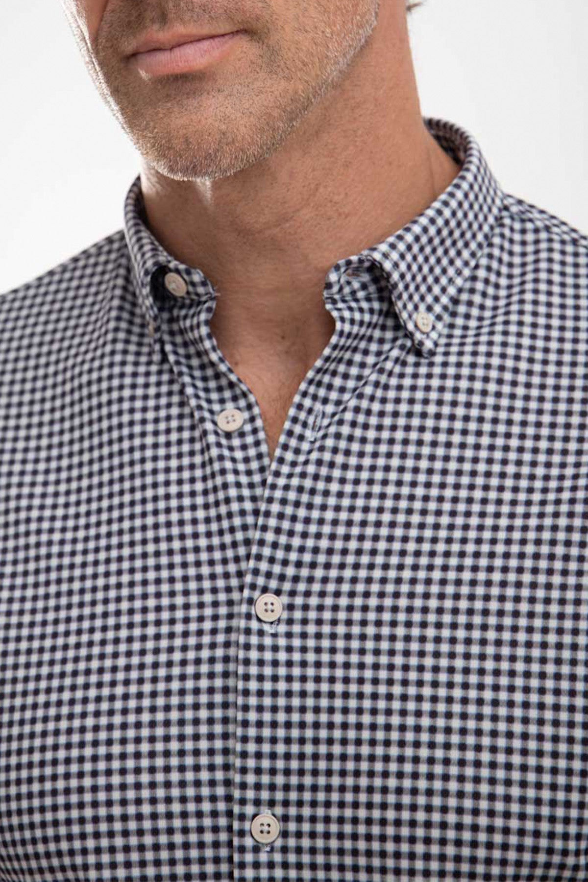 Vichy navy blue shirt
