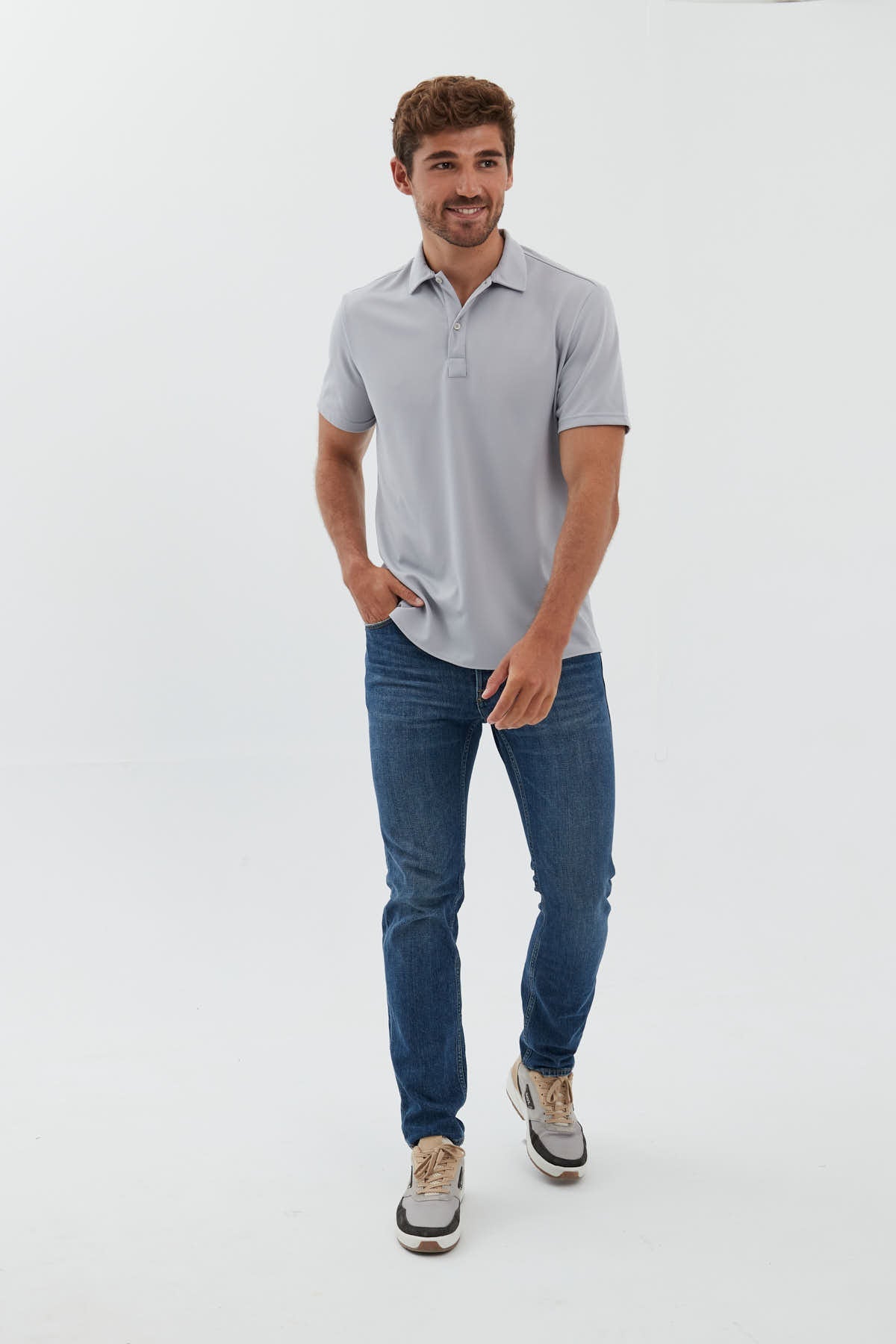 Polo gris bruma ∞