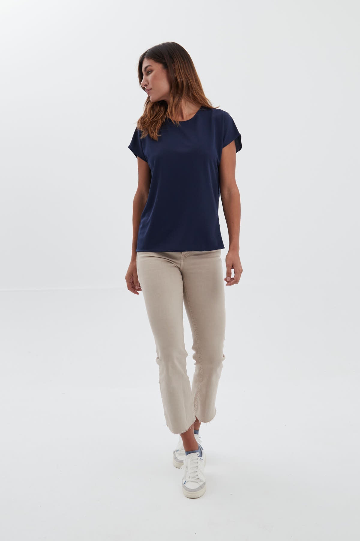 Navy blue kimono T-shirt ∞