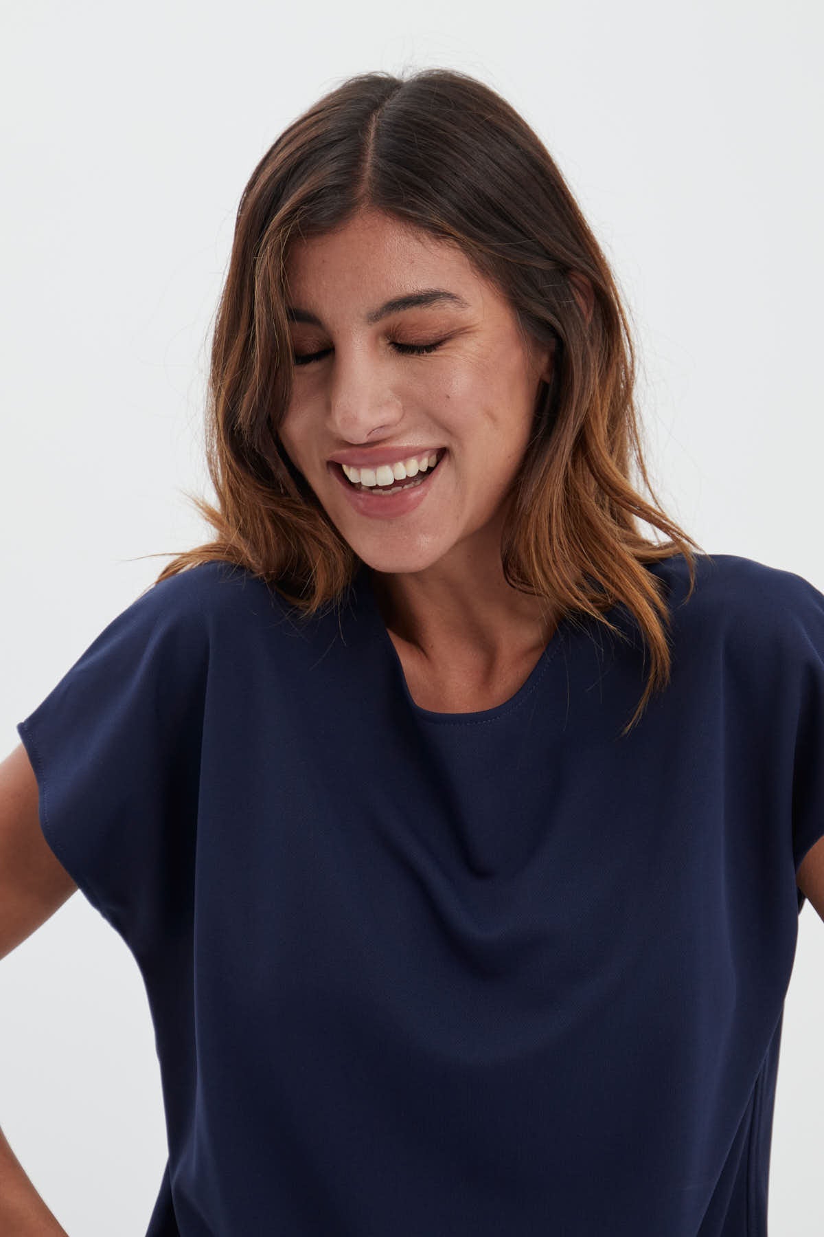 Navy blue kimono T-shirt ∞