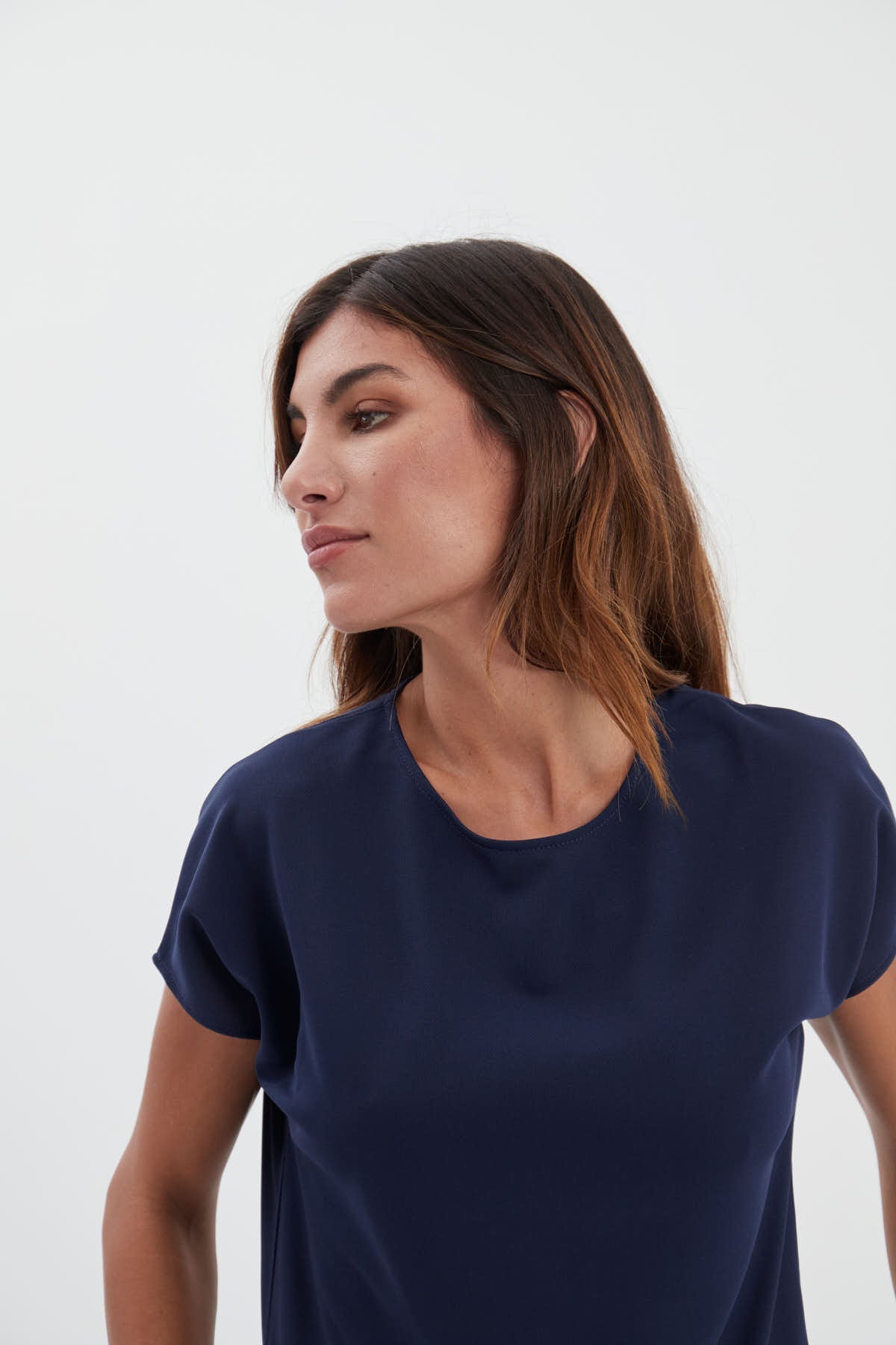 Navy blue kimono T-shirt ∞