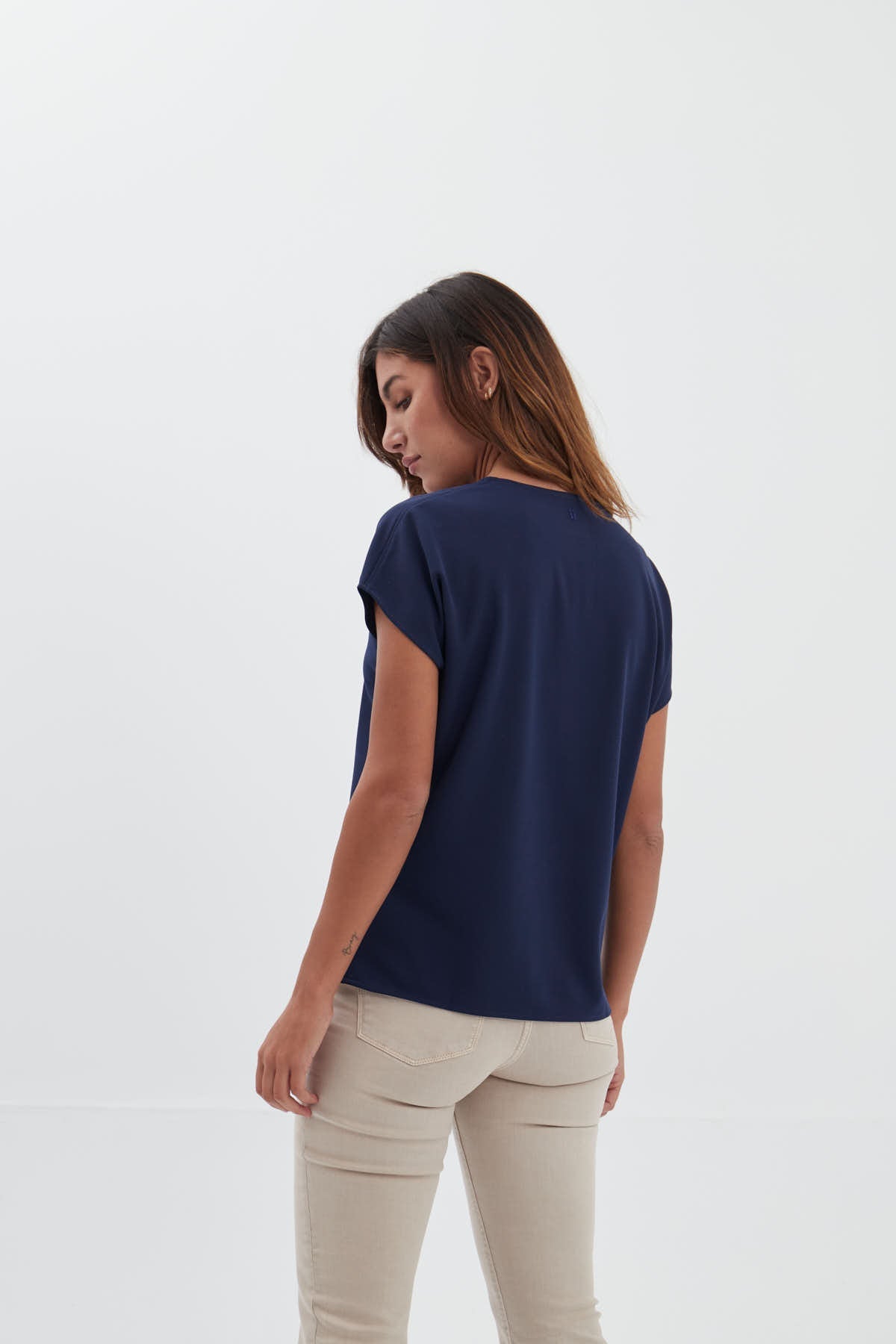 Navy blue kimono T-shirt ∞