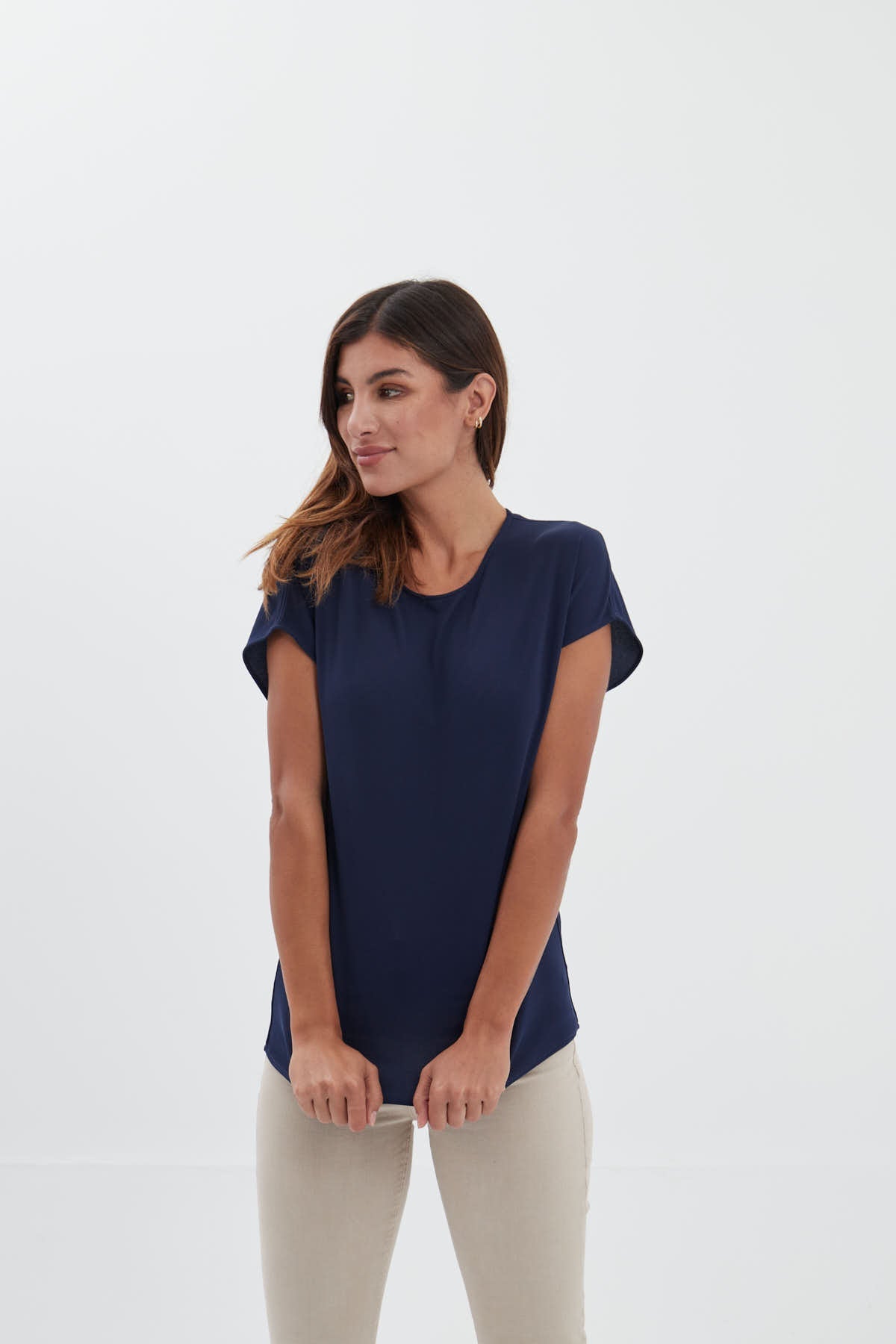 Navy blue kimono T-shirt ∞