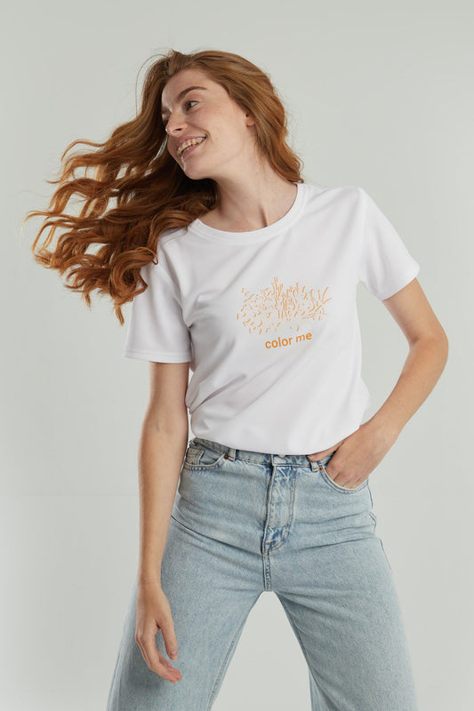 Photochromic T-shirt | color me back to orange woman ∞