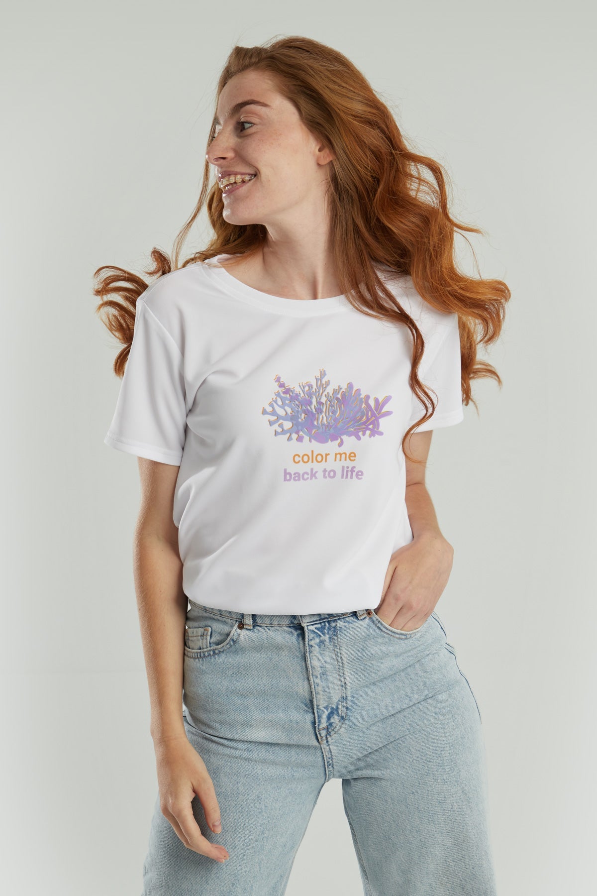 Photochromic T-shirt | color me back to orange woman ∞
