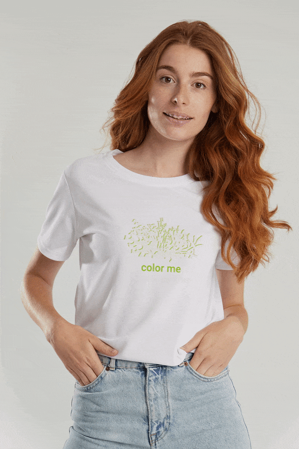 Photochromic T-shirt | color me back to green woman ∞