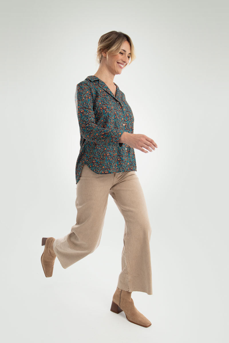 Women's bowling shirt agate ∞