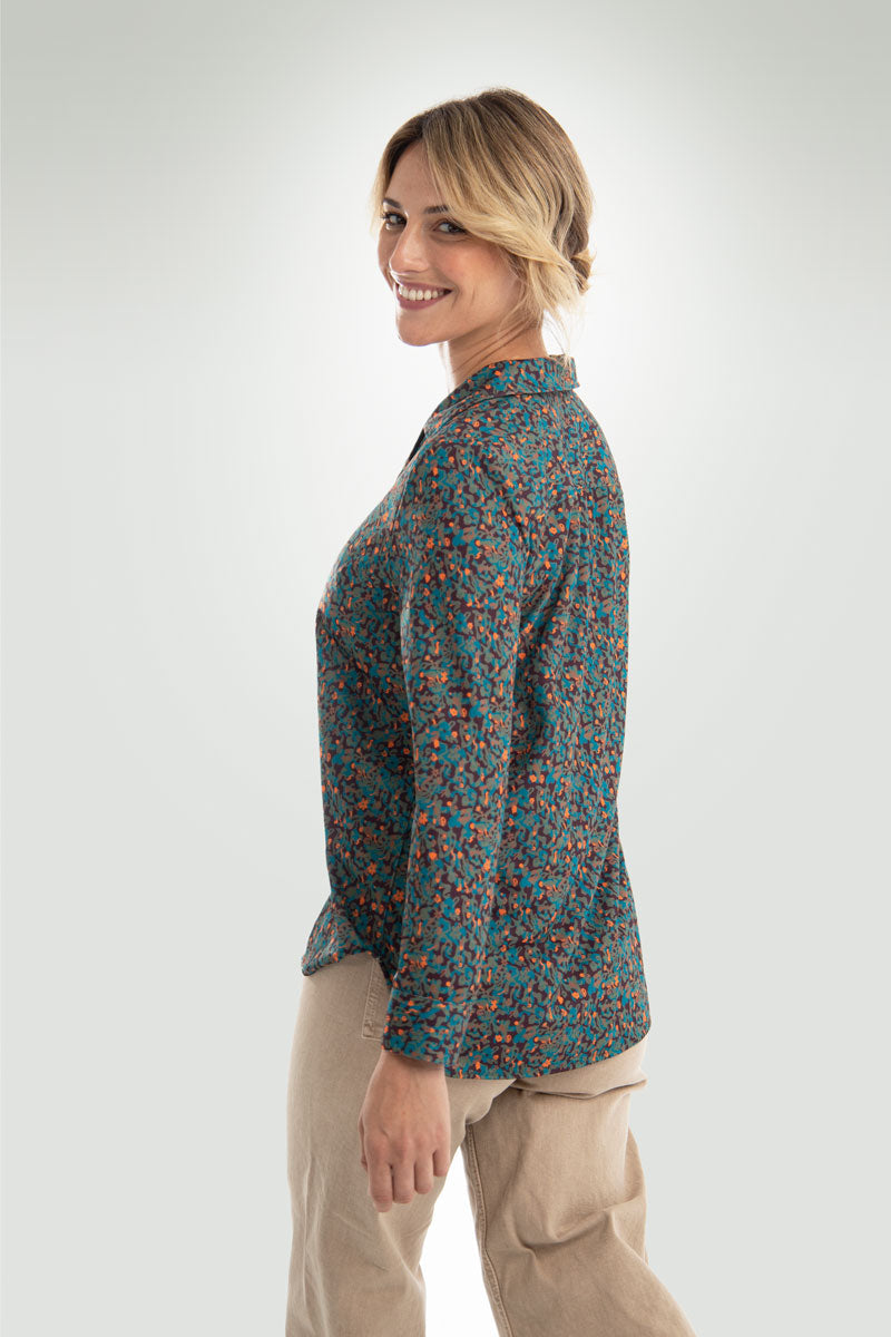 Women's bowling shirt agate ∞