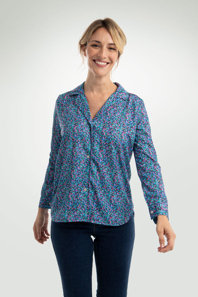 Women's bowling shirt iris ∞