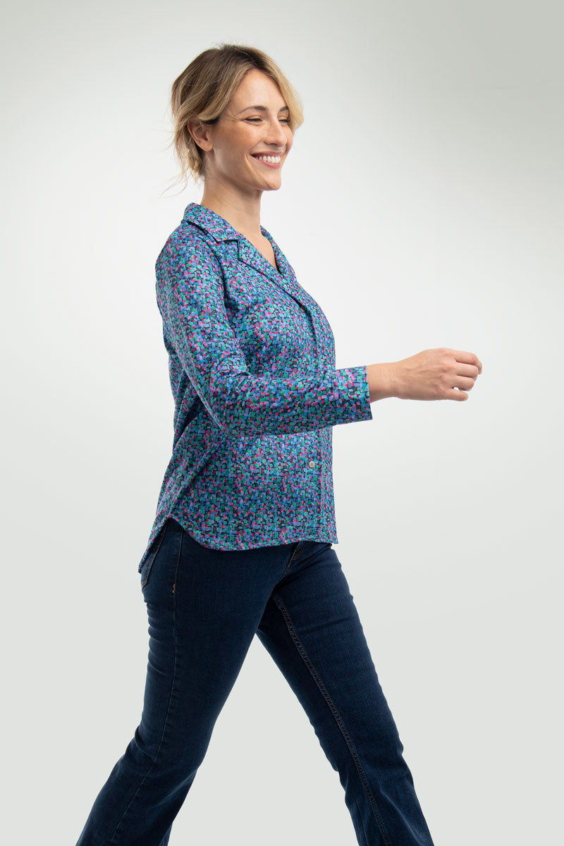 Women's bowling shirt iris ∞