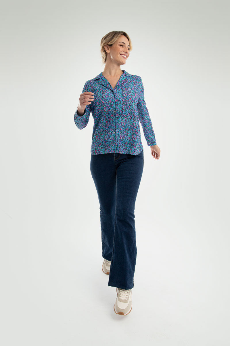 Women's bowling shirt iris ∞