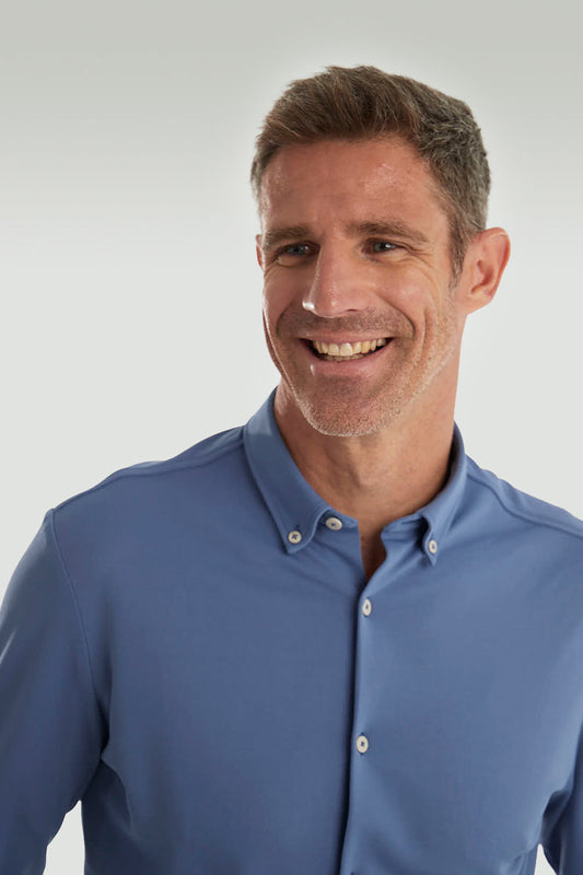Men's casual steel blue shirt ∞