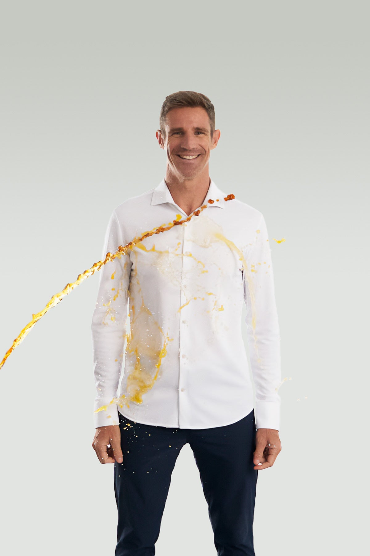 White slim fit formal shirt ∞