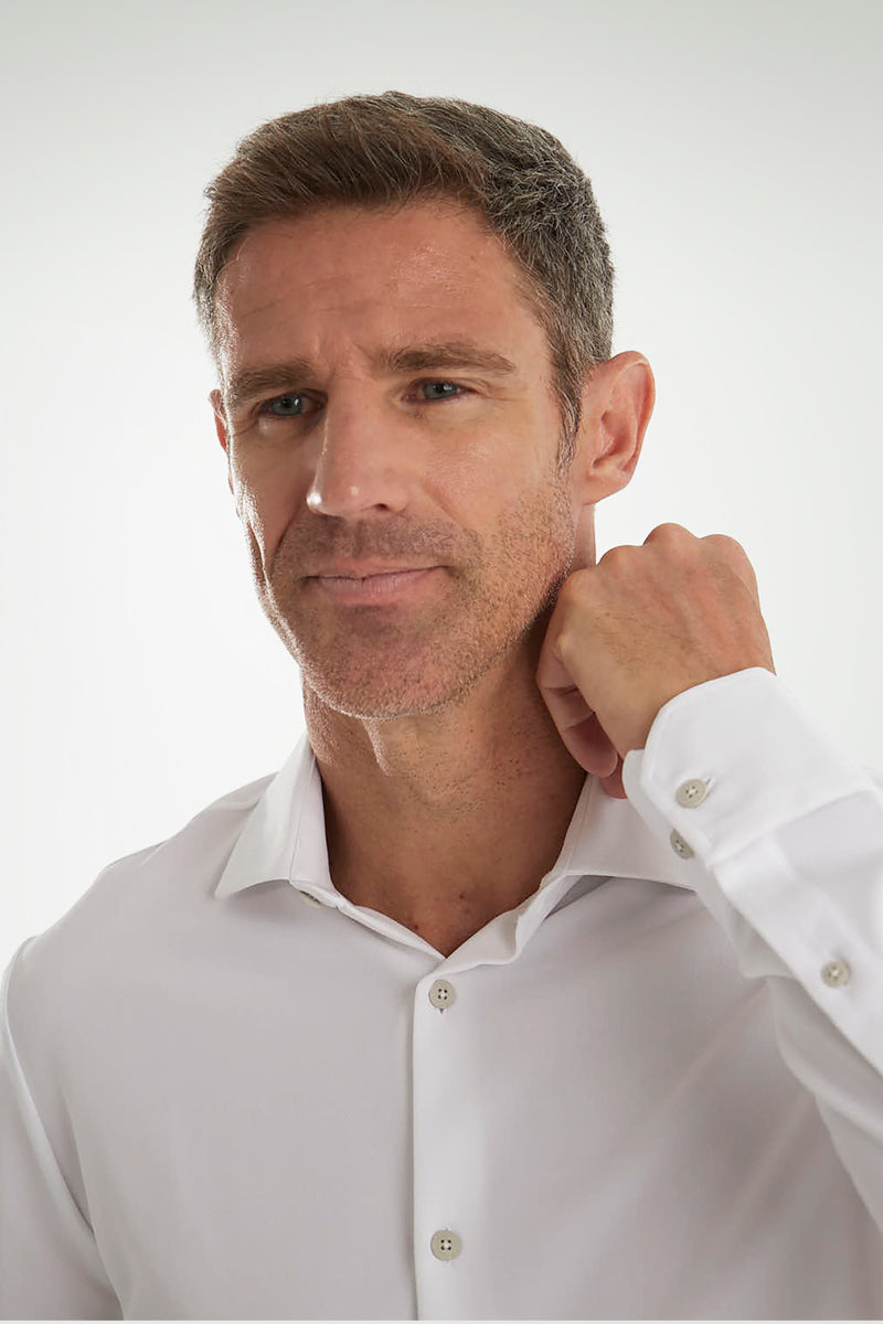 White slim fit formal shirt ∞