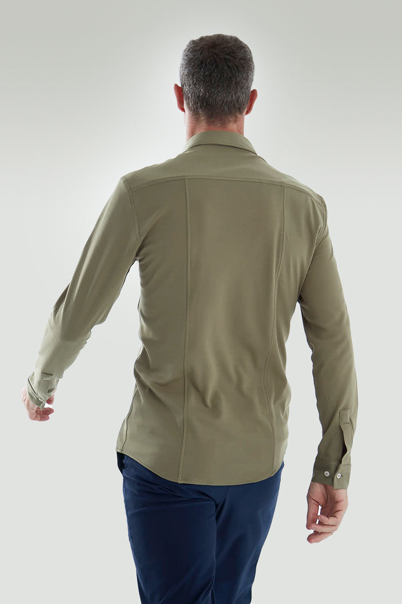 Men's casual malachite green shirt ∞