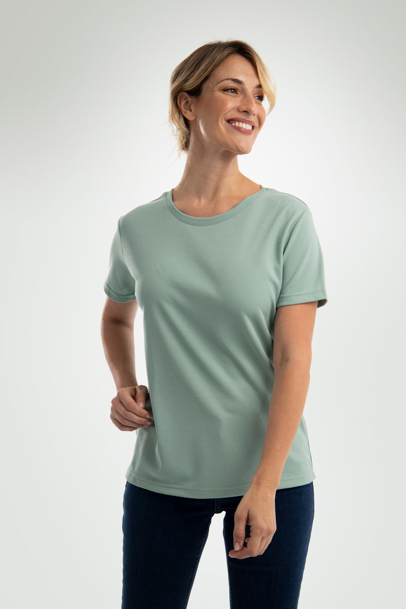 Quartz green women's basic T-shirt ∞