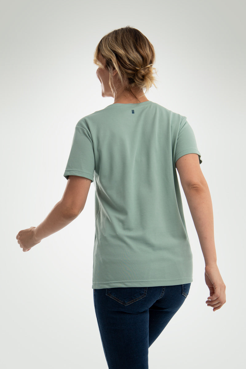 Quartz green women's basic T-shirt ∞