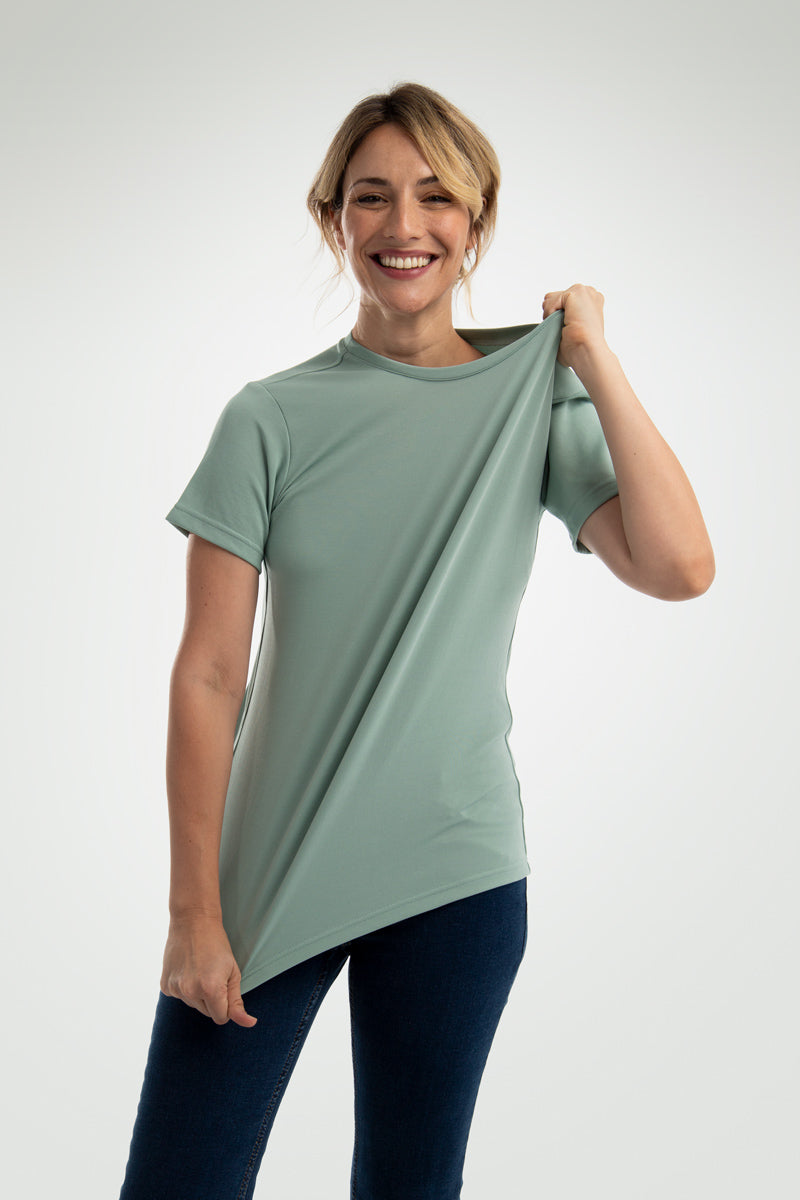 Quartz green women's basic T-shirt ∞