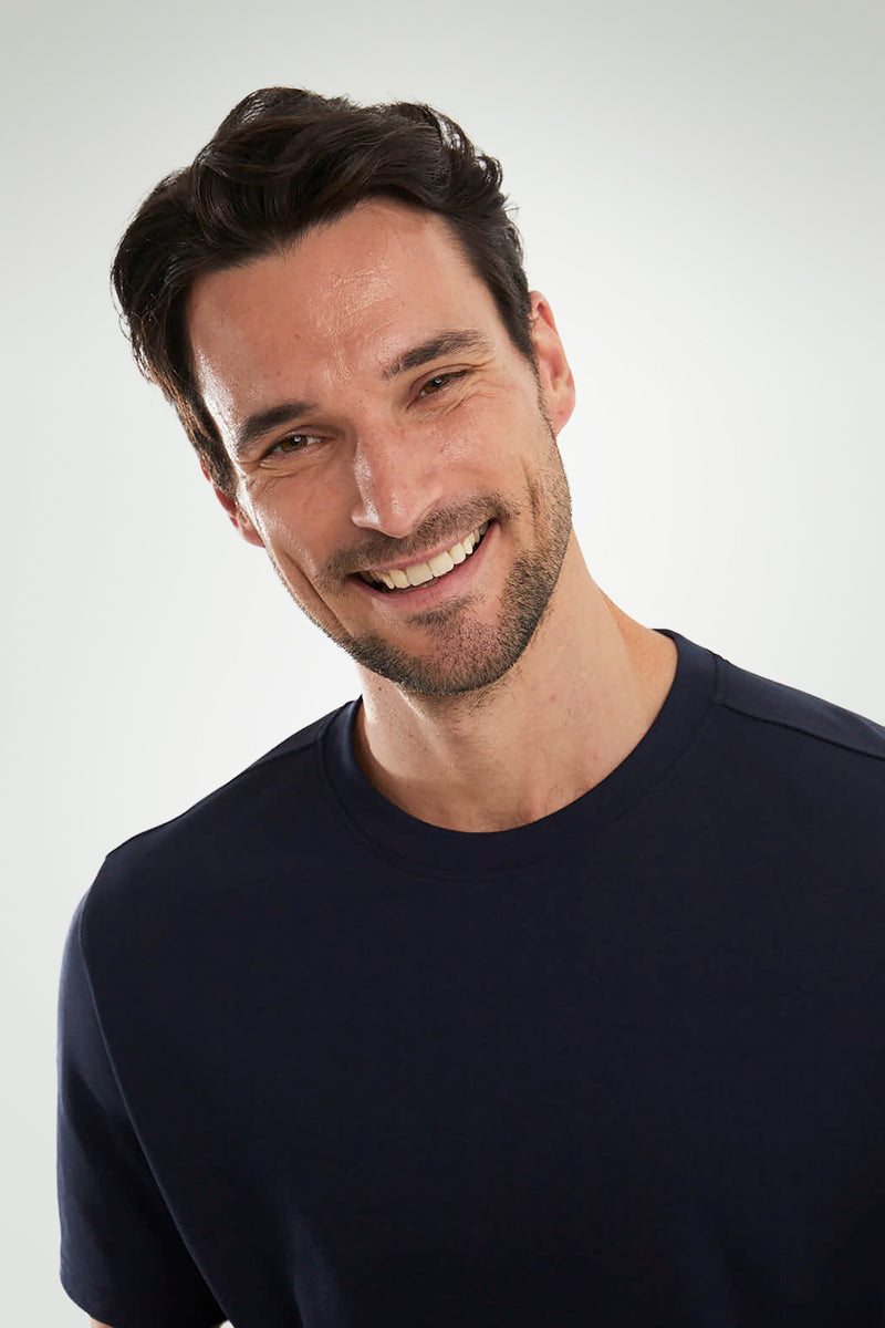 Men's sapphire blue T-shirt ∞