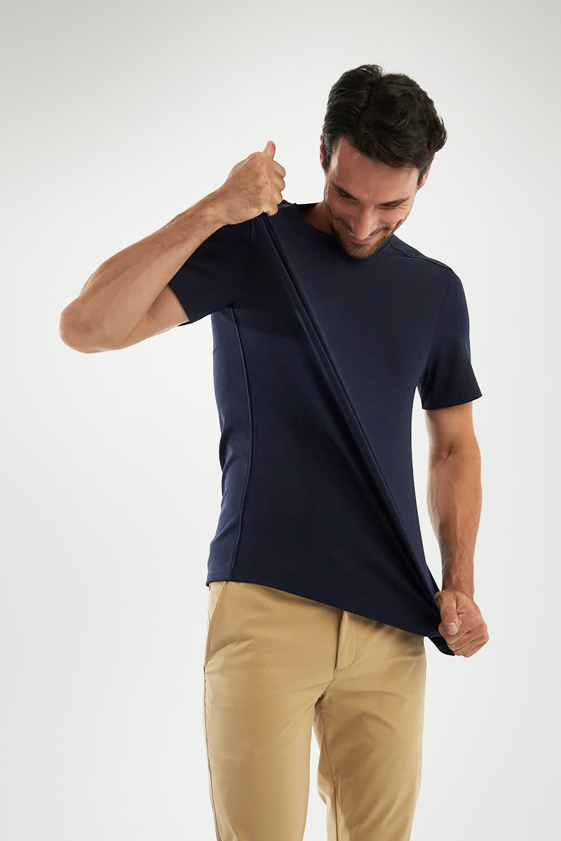 Men's sapphire blue T-shirt ∞