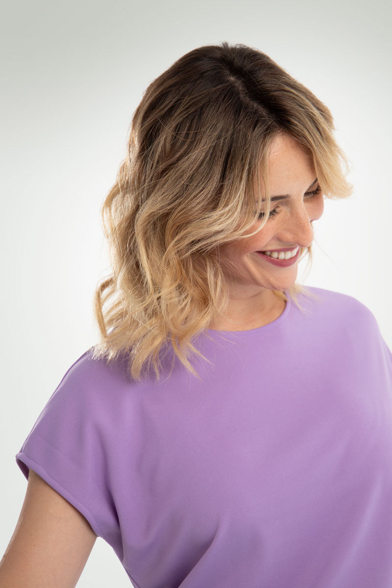 Women's mauve amethyst kimono t-shirt ∞