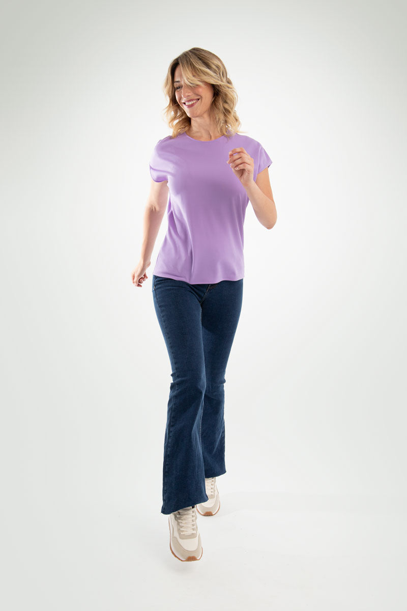 Women's mauve amethyst kimono t-shirt ∞