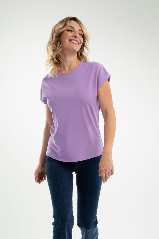 Women's mauve amethyst kimono t-shirt ∞