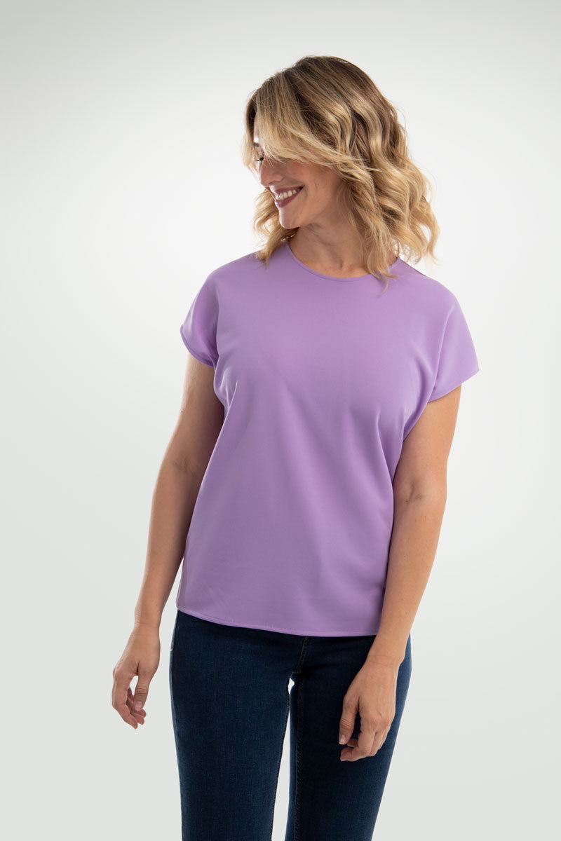 Women's mauve amethyst kimono t-shirt ∞