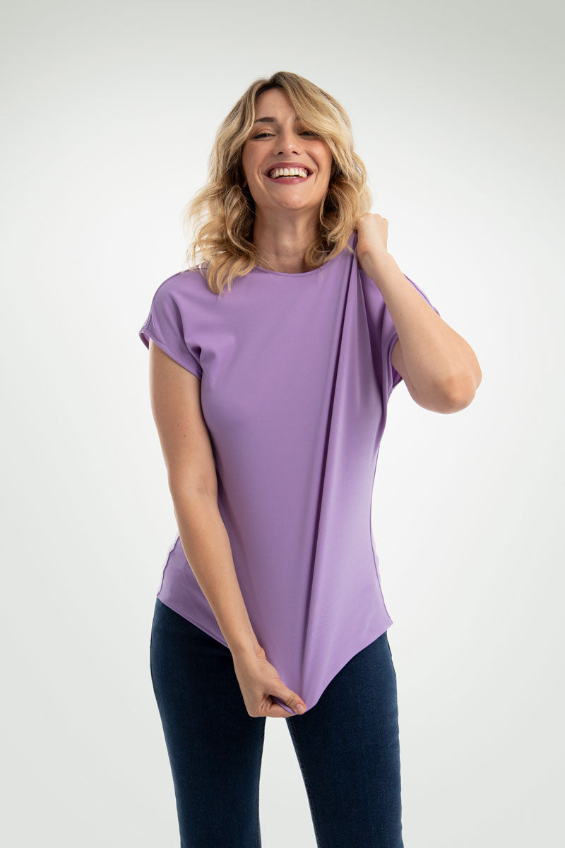 Women's mauve amethyst kimono t-shirt ∞