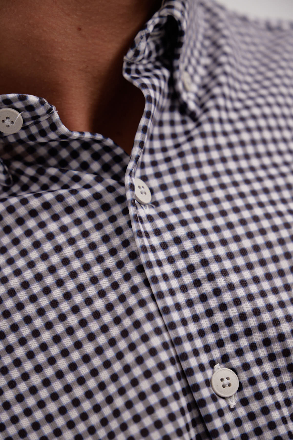 Navy blue vichy shirt ∞