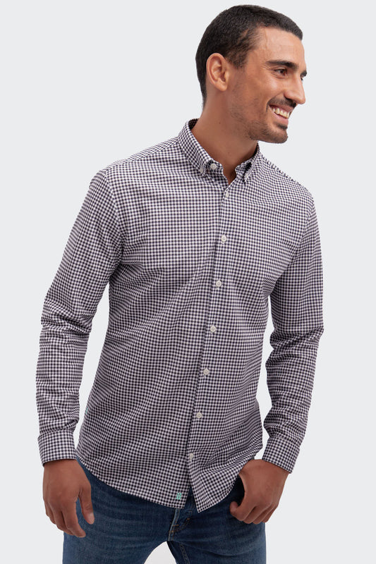 Navy blue vichy shirt ∞