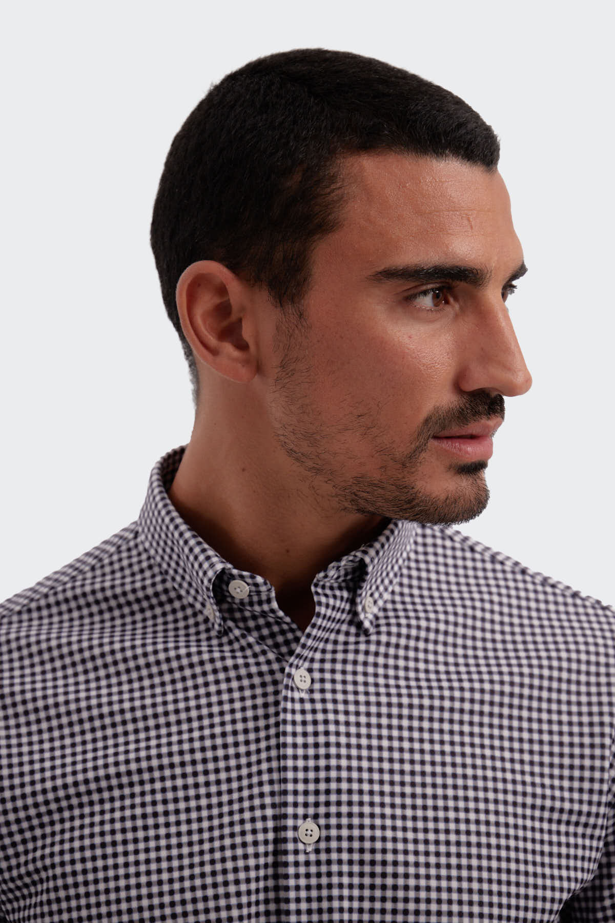 Navy blue vichy shirt ∞