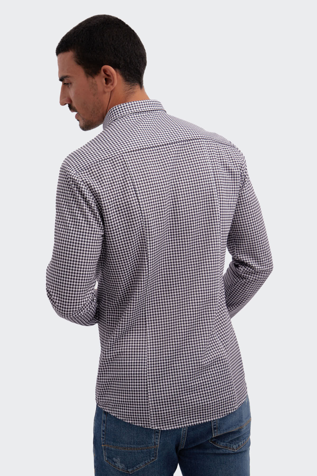 Navy blue vichy shirt ∞